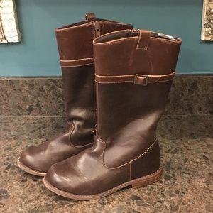 Gymboree girls brown leather riding boots, size 13
